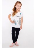 Bluza fetita cu paun, alba NDZ8195 - Magazin online - Boutique